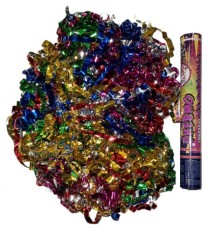 Хлопушка 30см серпантин разноцветный (фольга)