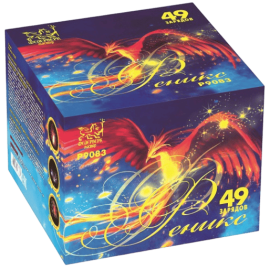 Фейерверк салют «Феникс» 49 залпов, 1" калибр Фейерверк салют «Феникс» 49 залпов, 1" калибр