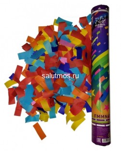 Хлопушка 40см конфетти разноцветное (бумага)