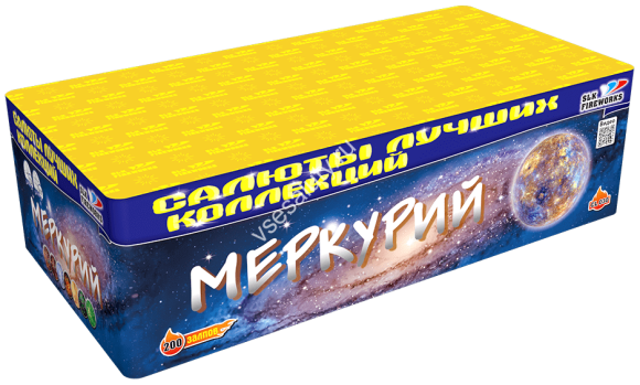 Фейерверк салют «Меркурий» 200 залпов, 0.8" калибр