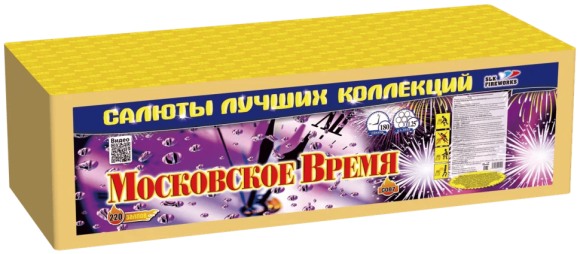 Фейерверк салют «Московское время» 220 залпов, 1.25" калибр Фейерверк салют «Московское время» 220 залпов, 1.25" калибр