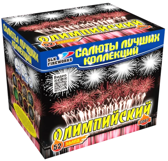 Фейерверк салют «Олимпийский» 52 залпов, 1- 1.25" калибр Фейерверк салют «Олимпийский» 52 залпов, 1- 1.25" калибр