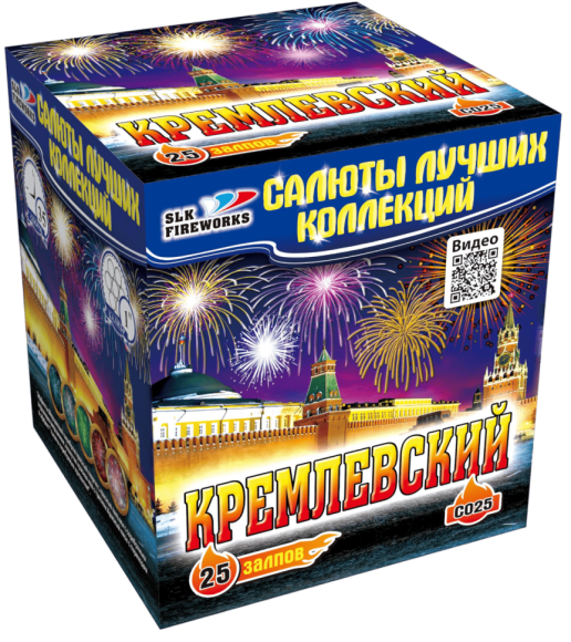 Фейерверк салют «Кремлевский» 25 залпов, 1" калибр