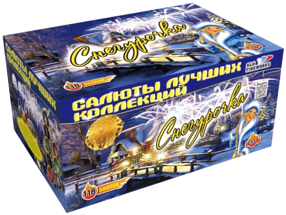 Фейерверк салют «Снегурочка» 118 залпов, 1.2- 1.5" калибр Фейерверк салют «Снегурочка» 118 залпов, 1.2- 1.5" калибр