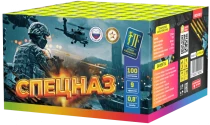 Фейерверк салют «Спецназ» 100 залпов, 0.8" калибр Фейерверк салют «Спецназ» 100 залпов, 0.8" калибр