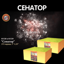 Фейерверк Сенатор на 272 залпов 1"-1.25"дюйм(а) (2 батареи)