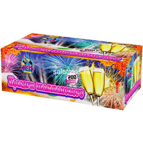 Фейерверк Брызги шампанского на 200 выстрелов 1.2 дюйма