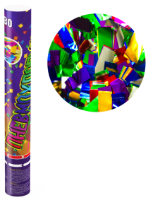 Хлопушка 30см конфетти разноцветное (фольга)