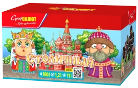 Фейерверк салют «Столичный» 100 залпов, 1.25" калибр Фейерверк салют «Столичный» 100 залпов, 1.25" калибр