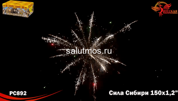 Фейерверк Сила сибири на 150 залпов 1.2 дюйм(а) Фейерверк Сила сибири на 150 залпов 1.2 дюйм(а)