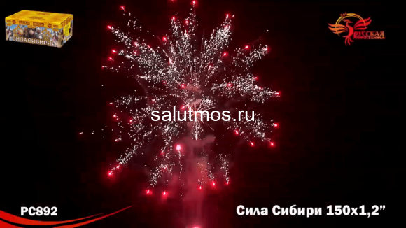 Фейерверк Сила сибири на 150 залпов 1.2 дюйм(а) Фейерверк Сила сибири на 150 залпов 1.2 дюйм(а)