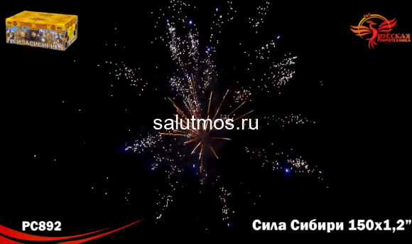 Фейерверк Сила сибири на 150 залпов 1.2 дюйм(а) Фейерверк Сила сибири на 150 залпов 1.2 дюйм(а)