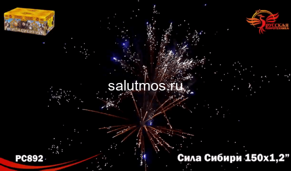 Фейерверк Сила сибири на 150 залпов 1.2 дюйм(а) Фейерверк Сила сибири на 150 залпов 1.2 дюйм(а)