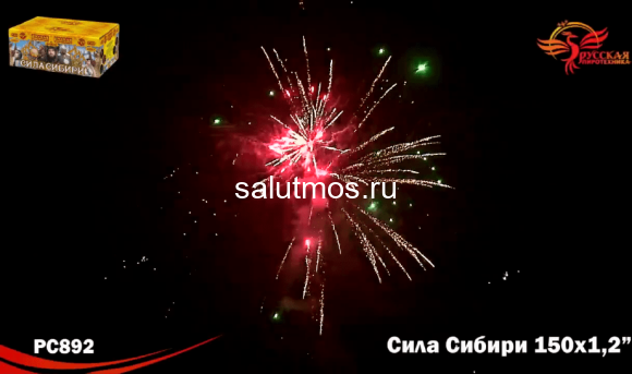 Фейерверк Сила сибири на 150 залпов 1.2 дюйм(а) Фейерверк Сила сибири на 150 залпов 1.2 дюйм(а)