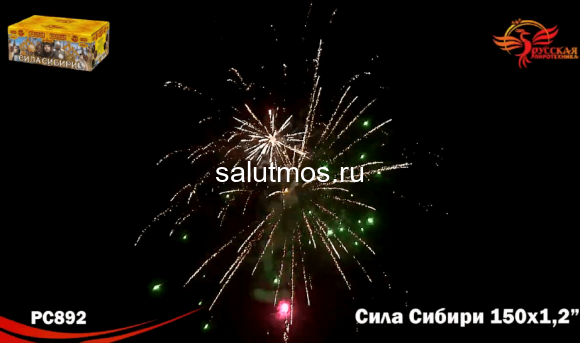 Фейерверк Сила сибири на 150 залпов 1.2 дюйм(а) Фейерверк Сила сибири на 150 залпов 1.2 дюйм(а)
