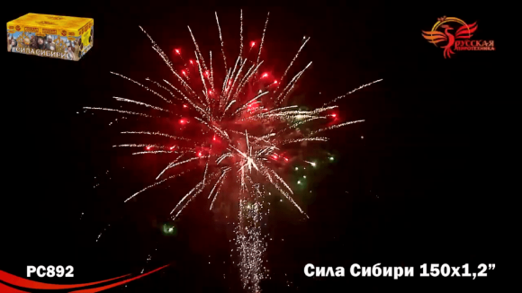 Фейерверк Сила сибири на 150 залпов 1.2 дюйм(а) Фейерверк Сила сибири на 150 залпов 1.2 дюйм(а)