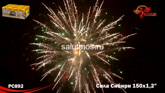 Фейерверк Сила сибири на 150 залпов 1.2 дюйм(а) Фейерверк Сила сибири на 150 залпов 1.2 дюйм(а)