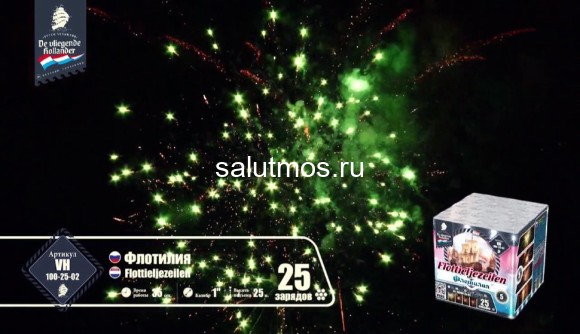 Фейерверк  Флотилия на 25 залпов 1 дюйм(а)