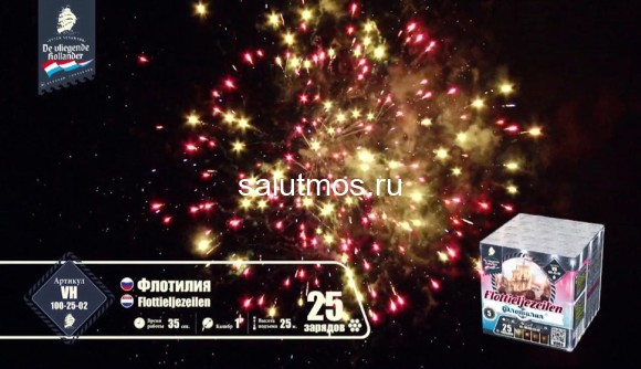 Фейерверк  Флотилия на 25 залпов 1 дюйм(а)