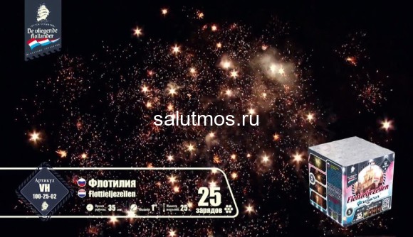 Фейерверк  Флотилия на 25 залпов 1 дюйм(а)