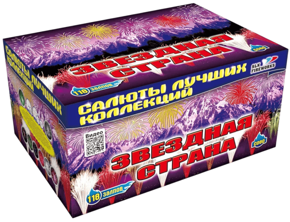 Салют “Звёздная страна”- 118 залпов, калибр 1.2"- 1.5" Салют “Звёздная страна”- 118 залпов, калибр 1.2"- 1.5"