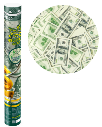 Хлопушка 40см доллары (бумага)