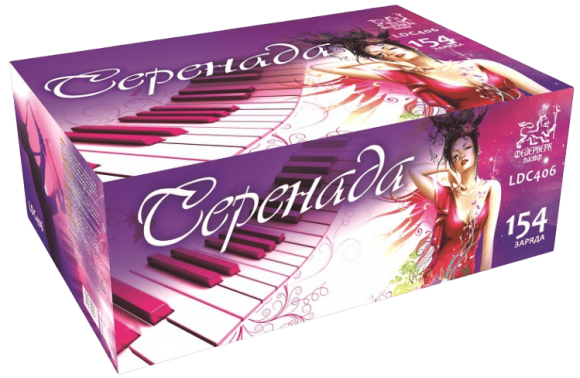 Фейерверк салют «Серенада» 154 залпов, 0.8- 1" калибр