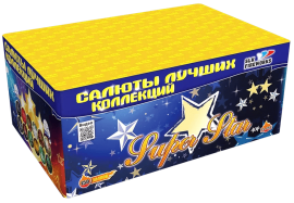 Фейерверк салют «Супер звезда» 150 залпов, 1.25" калибр Фейерверк салют «Супер звезда» 150 залпов, 1.25" калибр