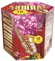 Фейерверк салют «Аншлаг» 19 залпов, 0.8" калибр Фейерверк салют «Аншлаг» 19 залпов, 0.8" калибр